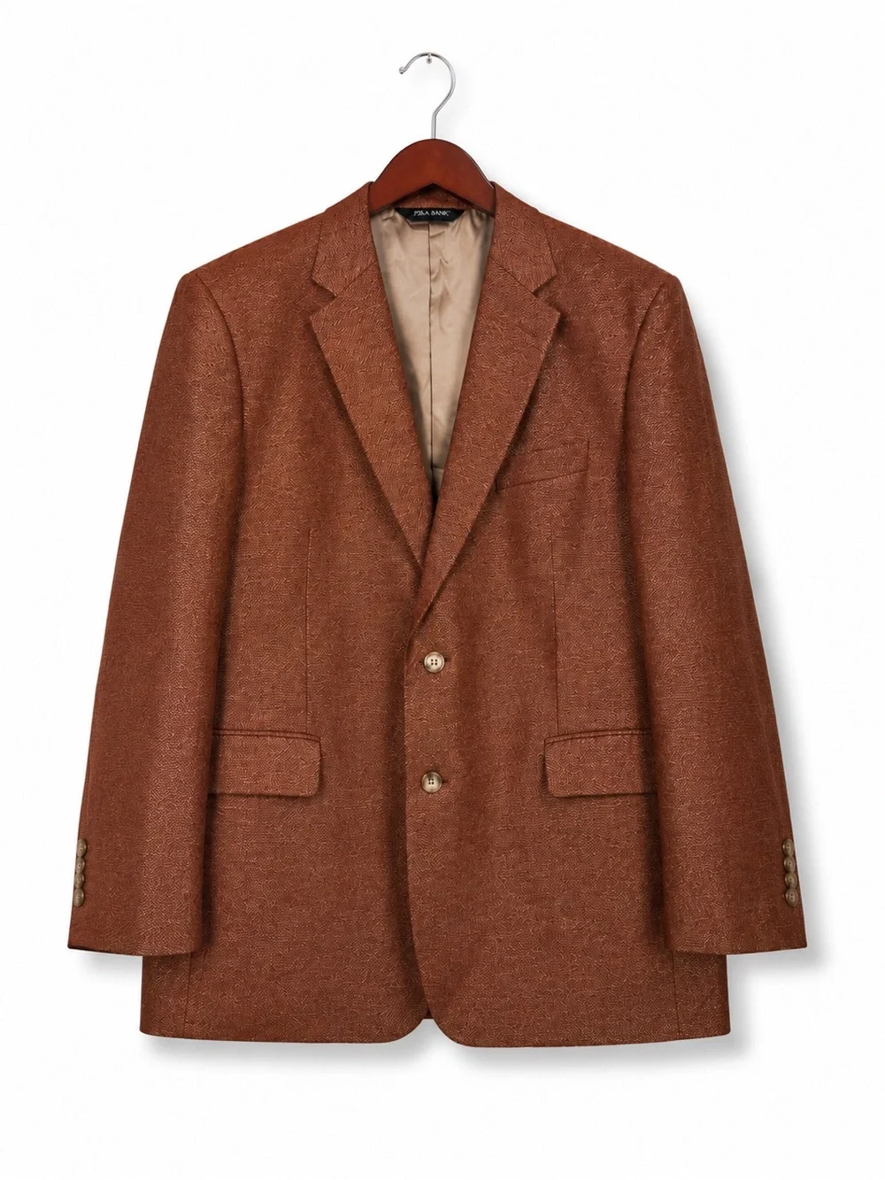 Jos. A. Bank Rust Bronze Textured Metallic Blazer Men’s L Oversized